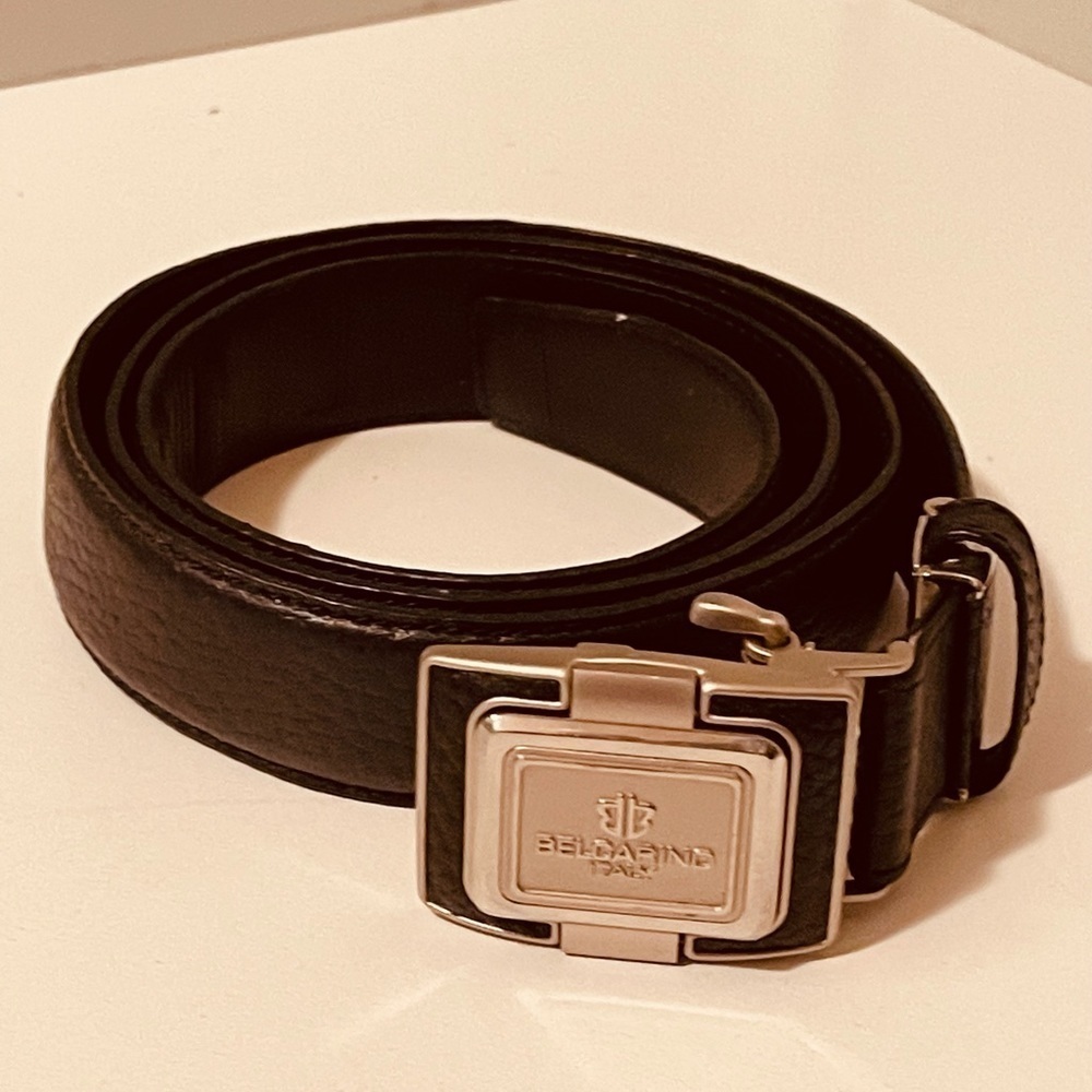 BELCARINO ITALY belt with unique watch buckle